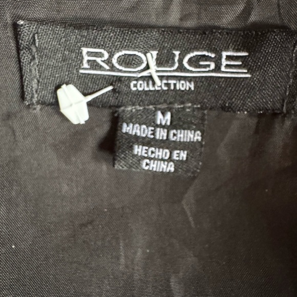 Women’s Faux Fur Leopard Print Vest Rouge Size M Diagonal Zipper NWOT - Picture 3 of 7